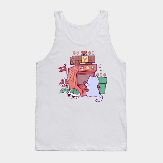 Gamer Cat Tank Top by TaylorRoss1